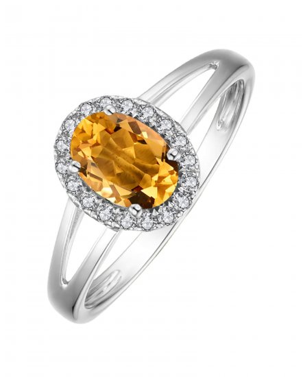 OVAL COLORED STONE DIAMOND RING (VR406)